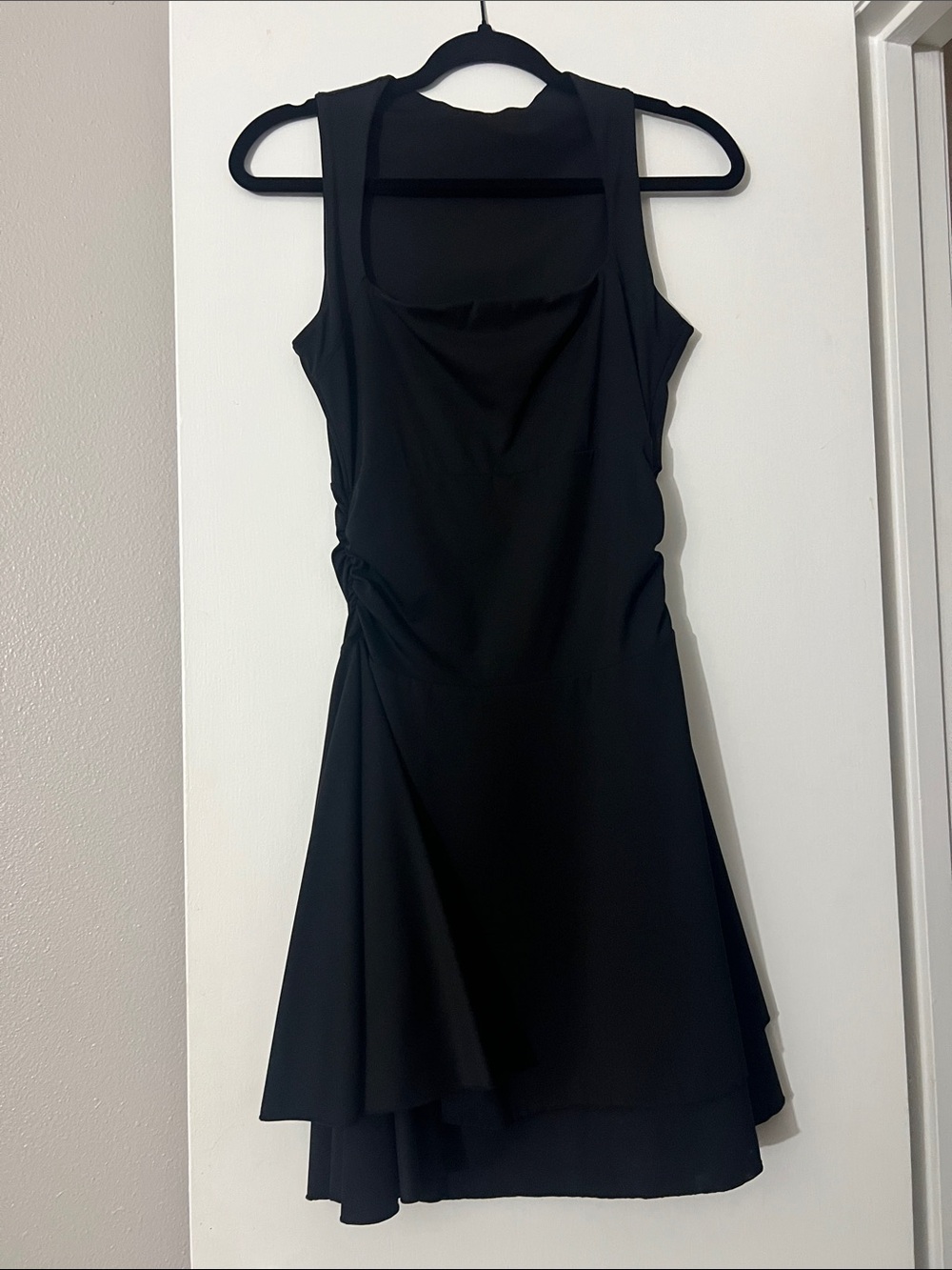 Elegant Black Sleeveless A-Line Dress